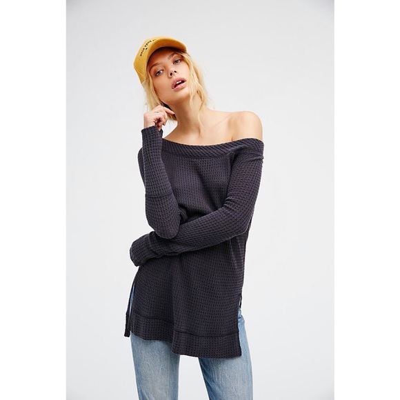 Free People Tops - Free People Deep Blue Kate Thermal